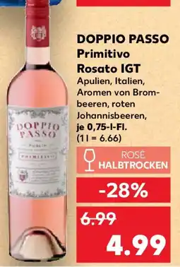 Kaufland DOPPIO PASSO Primitivo Rosato IGT Angebot