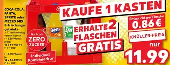 Kaufland COCA-COLA, FANTA, SPRITE oder MEZZO MIX Erfrischungsgetränke Angebot