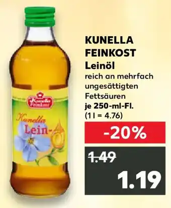 Kaufland KUNELLA FEINKOST Leinöl Angebot