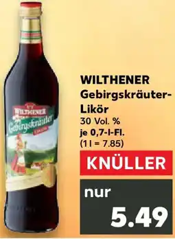 Kaufland WILTHENER Gebirgskräuter- Likör Angebot