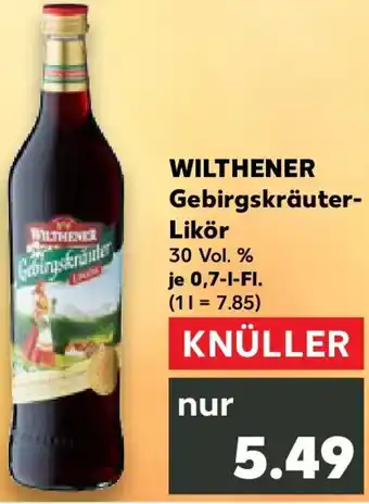 Kaufland WILTHENER Gebirgskräuter- Likör Angebot