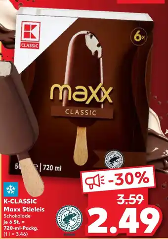 Kaufland K-CLASSIC Maxx Stieleis Schokolade Angebot