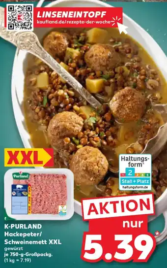 Kaufland K-PURLAND Hackepeter/ Schweinemett XXL Angebot