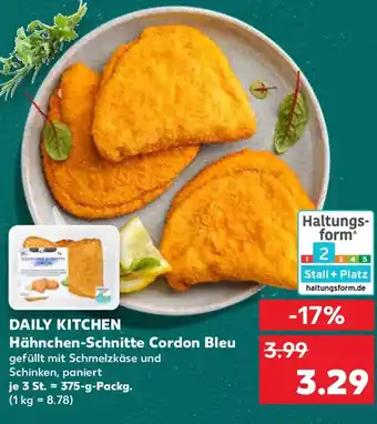 Kaufland DAILY KITCHEN Hähnchen-Schnitte Cordon Bleu Angebot