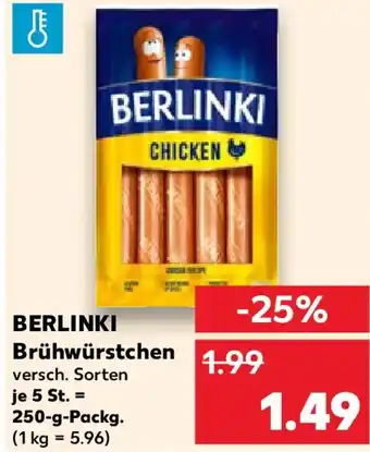 Kaufland BERLINKI Brühwürstchen Angebot