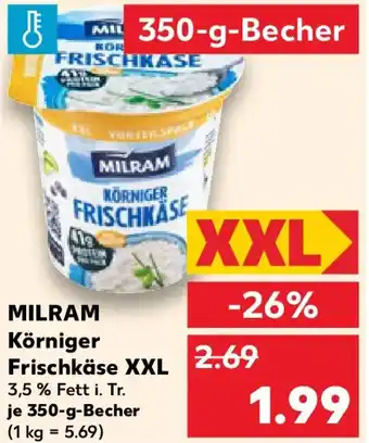 Kaufland MILRAM Körniger Frischkäse XXL Angebot