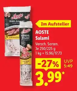Lidl Aoste ring-salami Angebot