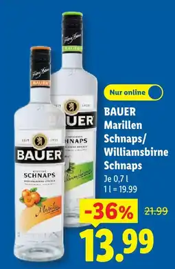 Lidl Bauer marillen schnaps Angebot