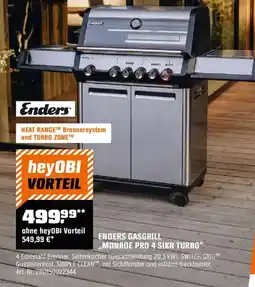 OBI ENDERS GASGRILL ,,MONROE PRO 4 SIKR TURBO" Angebot