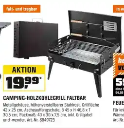 OBI CAMPING-HOLZKOHLEGRILL FALTBAR Angebot