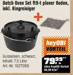 OBI Dutch Oven Set ft9-t planer Boden, inkl. Ringreiniger Angebot