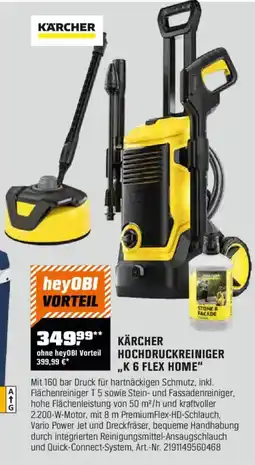 OBI KÄRCHER HOCHDRUCKREINIGER ,,K 6 FLEX HOME" Angebot