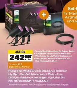OBI Philips Hue White & Color Ambiance Outdoor Lily Spot 3er-Set Angebot