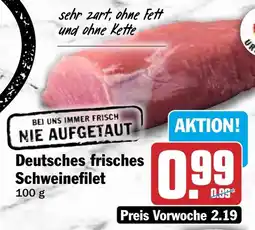 HIT Deutsches frisches Schweinefilet Angebot