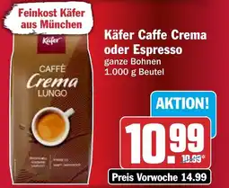 HIT Käfer Caffe Crema oder Espresso Angebot