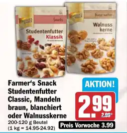 HIT Farmer's Snack Studentenfutter Classic, Mandeln braun, blanchiert oder Walnusskerne Angebot