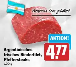 HIT Argentinisches frisches Rinderfilet, Pfeffersteaks Angebot