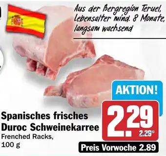 HIT Spanisches frisches Duroc Schweinekarree Angebot