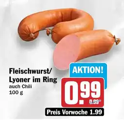 HIT Fleischwurst/ Lyoner im Ring Angebot