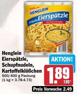 HIT Henglein Eierspätzle, Schupfnudeln, Kartoffelklößchen Angebot
