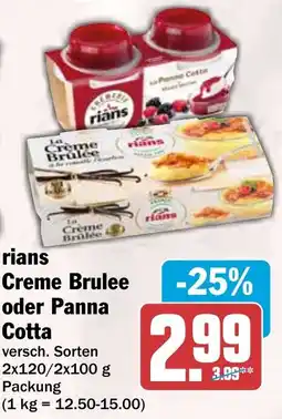 HIT rians Crème Brulée oder Panna Cotta Angebot