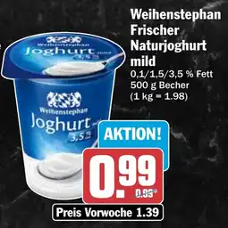 HIT Weihenstephan Frischer Naturjoghurt mild Angebot