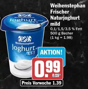 HIT Weihenstephan Frischer Naturjoghurt mild Angebot