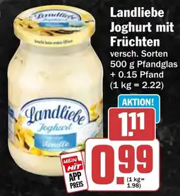 HIT Landliebe Joghurt mit Früchten Angebot