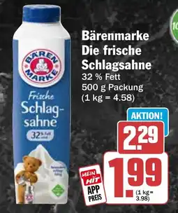 HIT Bärenmarke Die frische Schlagsahne Angebot