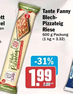 HIT Tante Fanny Blech Pizzateig Riese Angebot