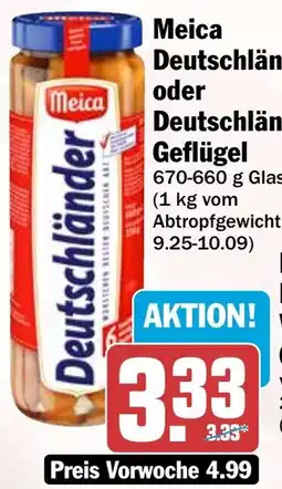 HIT Meica Deutschländer oder Deutschländer Geflügel Angebot