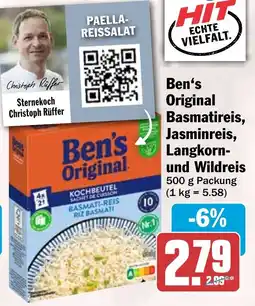 HIT Ben's Original Basmatireis, Jasminreis, Langkorn und Wildreis Angebot