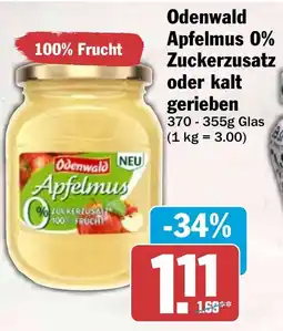 HIT Odenwald Apfelmus 0% Zuckerzusatz oder kalt gerieben Angebot