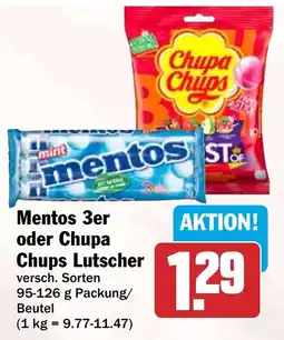 HIT Mentos 3er oder Chupa Chups Lutscher Angebot