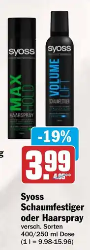 HIT Syoss Schaumfestiger oder Haarspray Angebot