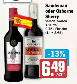 HIT Sandeman oder Osborne Sherry Angebot