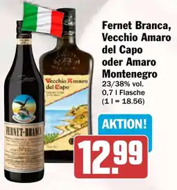 HIT Fernet Branca, Vecchio Amaro del Capo oder Amaro Montenegro Angebot