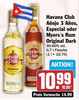 HIT Havana Club Añejo 3 Años, Especial oder Myers's Rum Original Dark Angebot