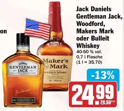 HIT Jack Daniels Gentleman Jack, Woodford, Makers Mark oder Bulleit Whiskey Angebot