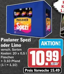HIT Paulaner Spezi oder Limo Angebot