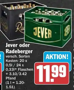 HIT Jever oder Radeberger Angebot