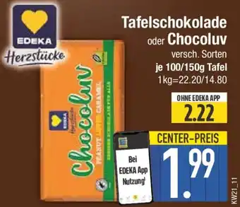 E-Center Tafelschokolade oder Chocoluv Angebot