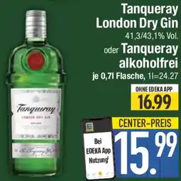 E-Center Tanqueray London Dry Gin oder Tanqueray alkoholfrei Angebot