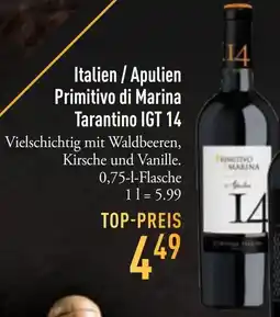 Galeria Markthalle Italien / Apulien Primitivo di Marina Tarantino IGT 14 Angebot