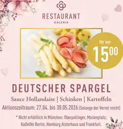Galeria Markthalle Deutscher spargel Angebot