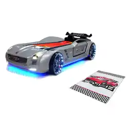 Netto Marken-Discount Autobett Kinderbett Rio Roadster LED Sound Sportsitze Lattenrost Spoiler 90x190 cm Angebot