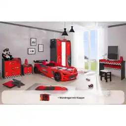 Netto Marken-Discount Kinderzimmer komplett Set Autobett Rio 5 teilig Rot Angebot