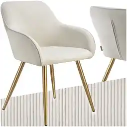 Netto Marken-Discount tectake Esszimmerstuhl, gepolstert, in Cordoptik, robuste Stahlbeine, 58 x 62 x 82 cm Angebot
