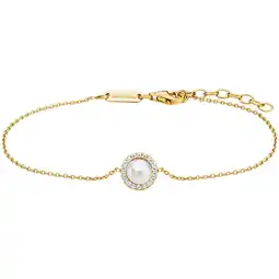 Netto Marken-Discount Julie Julsen Armband 925/- Sterling Silber vergoldet Perle und Zirkonia Angebot