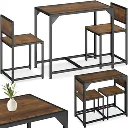 Netto Marken-Discount tectake Sitzgruppe, 3-teilig, Industrial Style, mit höhenverstellbaren Kunststofffüßen Angebot